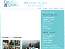 Tablet Screenshot of divineresale.org